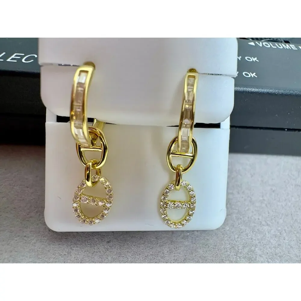 NWT 1.5CTW Moissanite 14K Gold Vermeil 925 Silver Earrings - Picture 6 of 6
